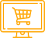 Pay Per Click Advertising icon-shopping basket on the screen