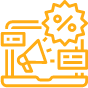 Pay Per Click Advertising icon-megaphone and radio
