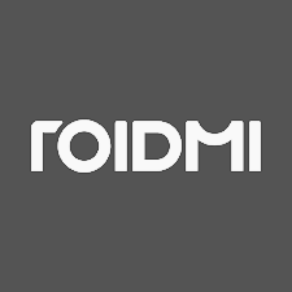 Lead Generation New roidmi logo as reference black and white
